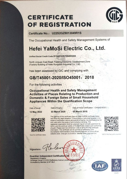 چین Hefei Amos Electric Co., Ltd. گواهینامه ها
